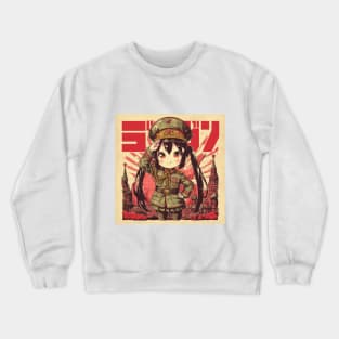 chibi azusa soldier Crewneck Sweatshirt